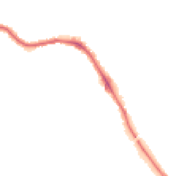 Night-time road noise heatmap for HG1 5JG