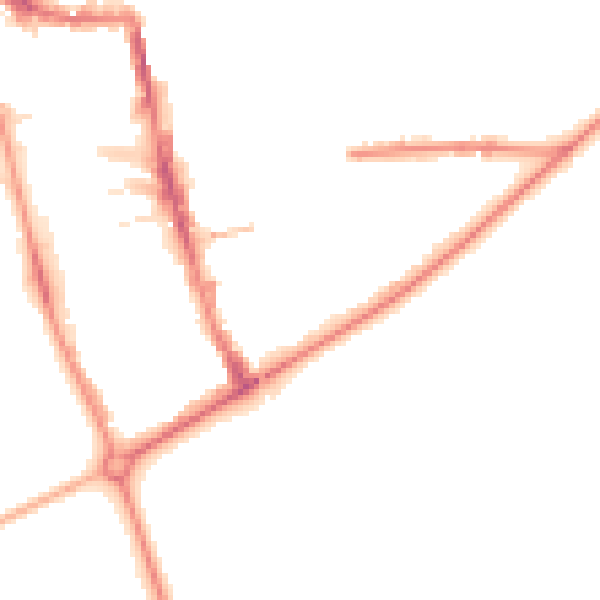 Night-time road noise heatmap for HG1 5RL