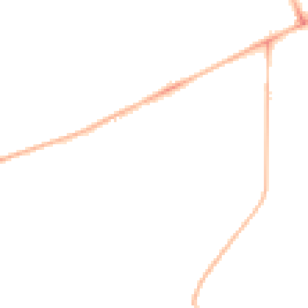 Night-time road noise heatmap for HG2 0AP