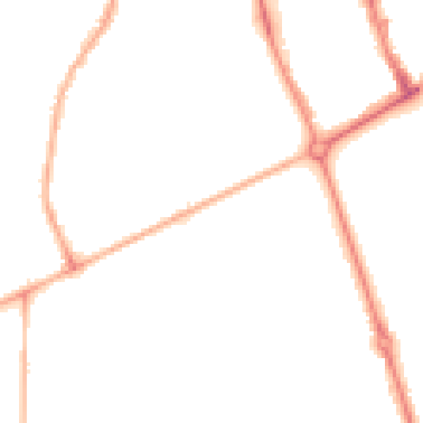 Night-time road noise heatmap for HG2 0DJ