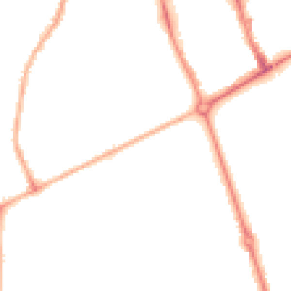 Night-time road noise heatmap for HG2 0DL
