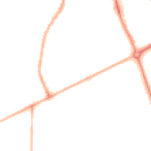 Night-time road noise heatmap for HG2 0DN