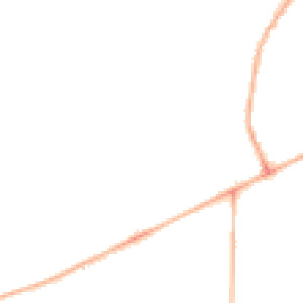 Night-time road noise heatmap for HG2 0DT