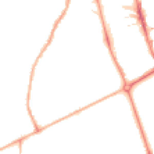 Night-time road noise heatmap for HG2 0EU