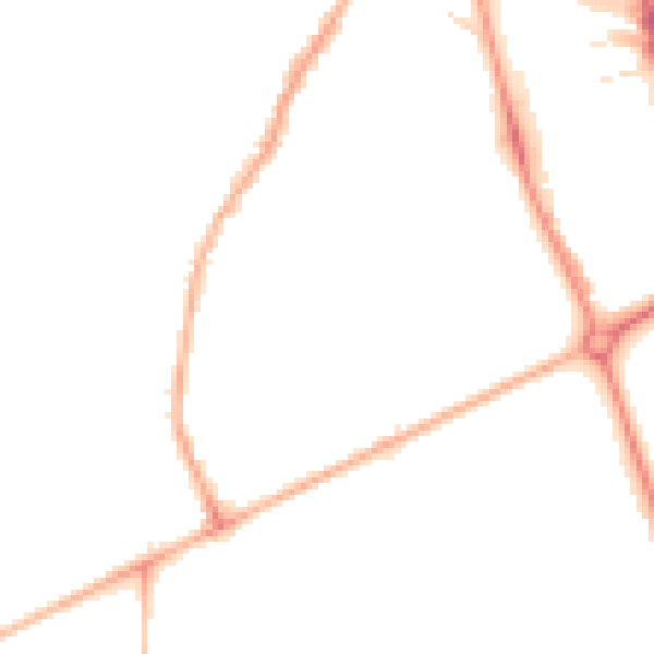 Night-time road noise heatmap for HG2 0EZ