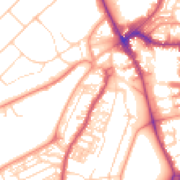 Daytime road noise heatmap for HG2 0JQ