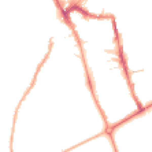 Night-time road noise heatmap for HG2 0LQ