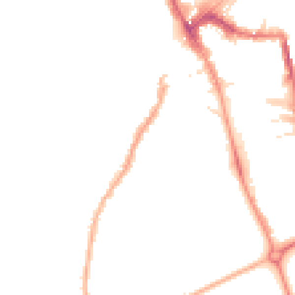 Night-time road noise heatmap for HG2 0LR