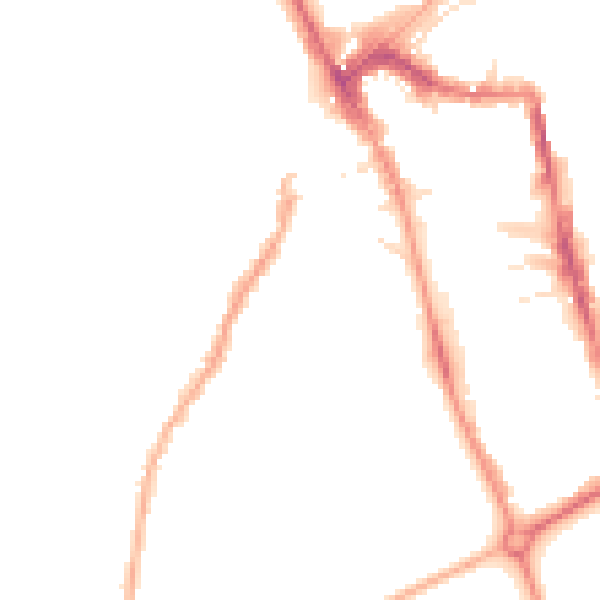 Night-time road noise heatmap for HG2 0LW