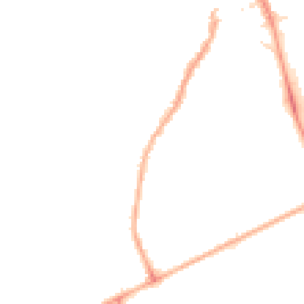 Night-time road noise heatmap for HG2 0NU