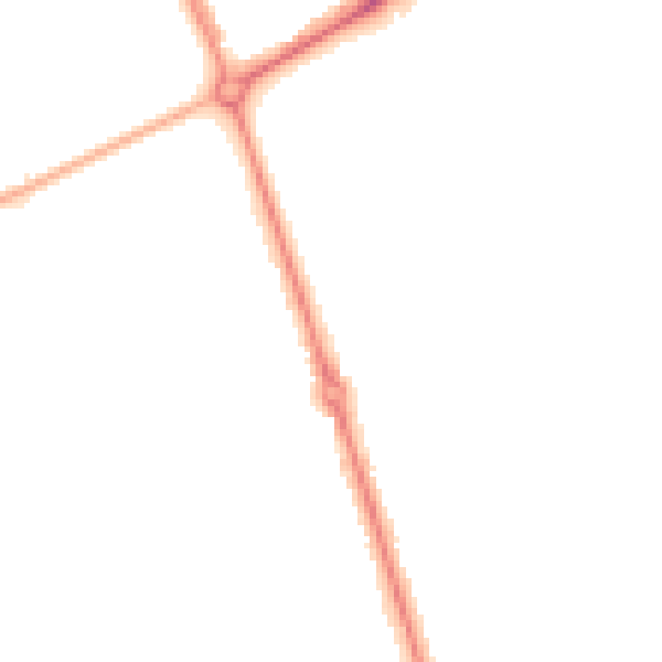 Night-time road noise heatmap for HG2 8AW