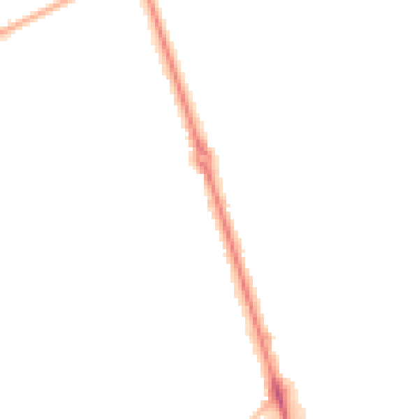 Night-time road noise heatmap for HG2 8BQ