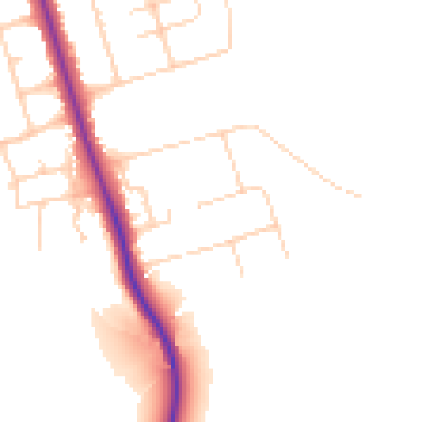Daytime road noise heatmap for HG2 8HP