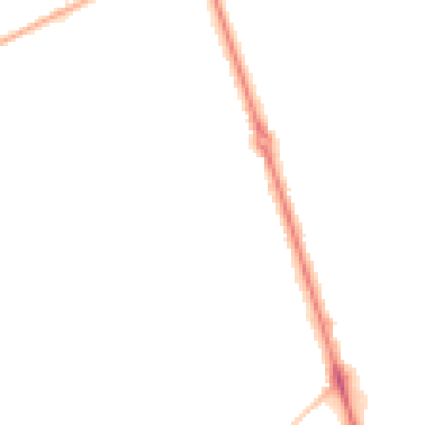 Night-time road noise heatmap for HG2 9BP