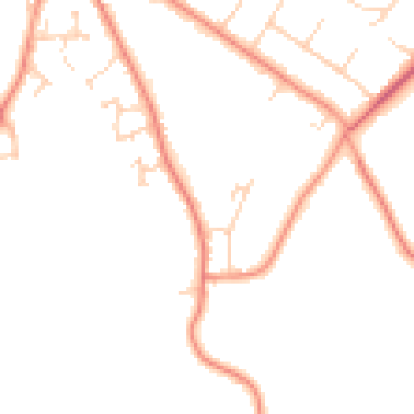 Daytime road noise heatmap for HG2 9LB