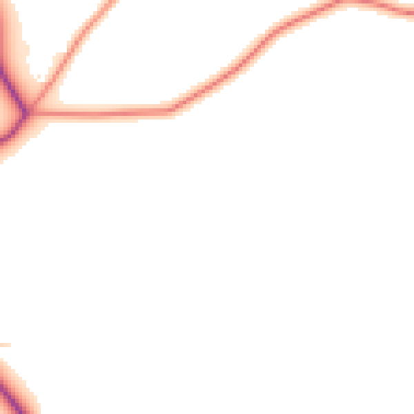 Daytime road noise heatmap for HG3 1AD
