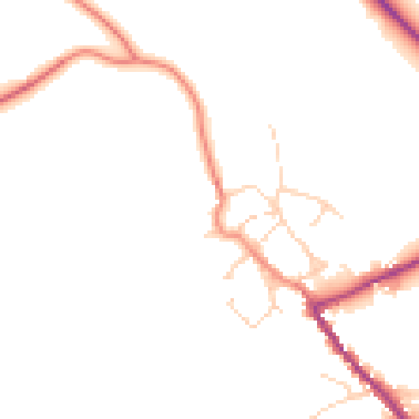 Daytime road noise heatmap for HG3 1AR