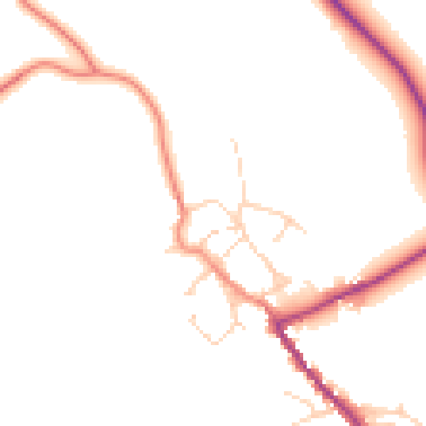 Daytime road noise heatmap for HG3 1AU