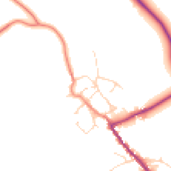 Daytime road noise heatmap for HG3 1AW