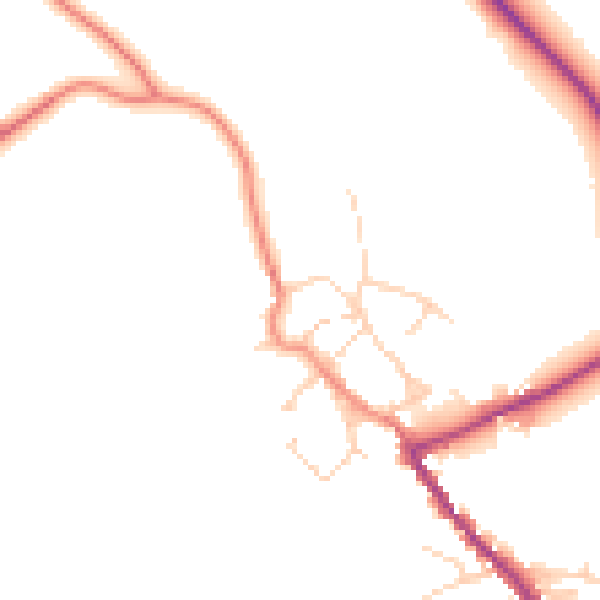 Daytime road noise heatmap for HG3 1AX