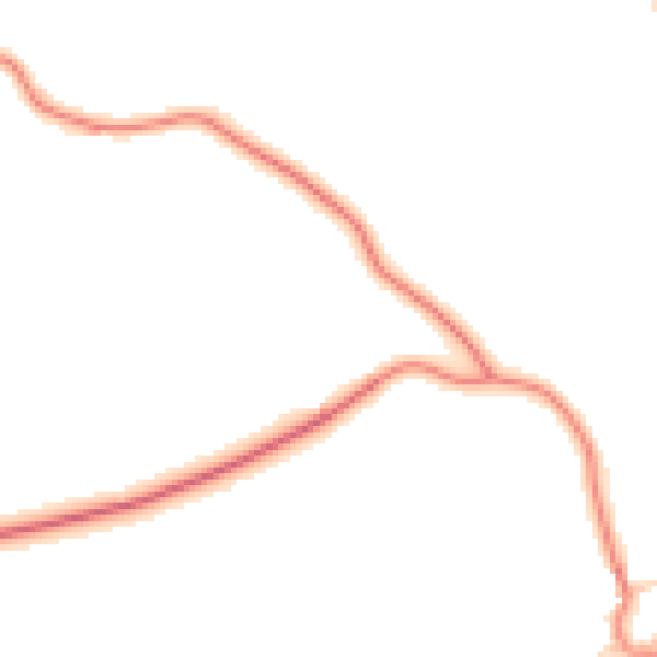 Daytime road noise heatmap for HG3 1AZ