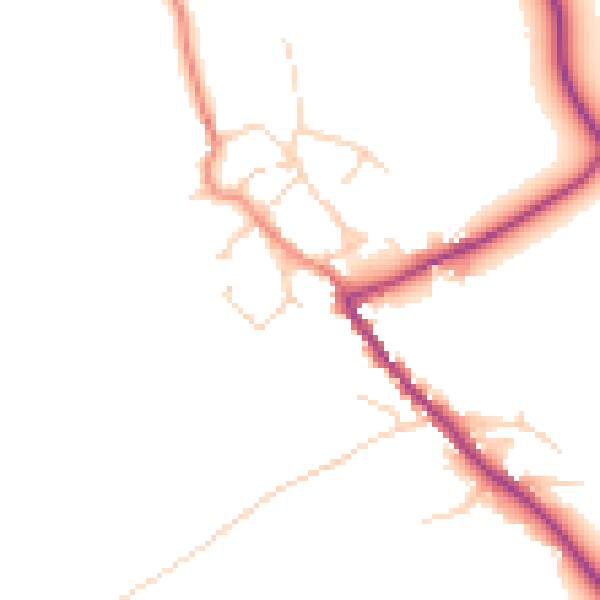 Daytime road noise heatmap for HG3 1BB