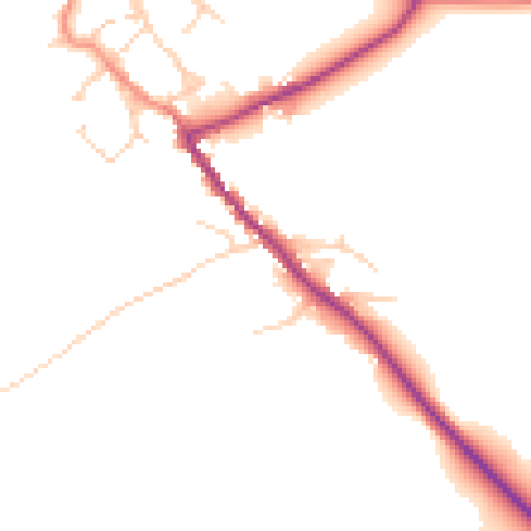 Daytime road noise heatmap for HG3 1BF