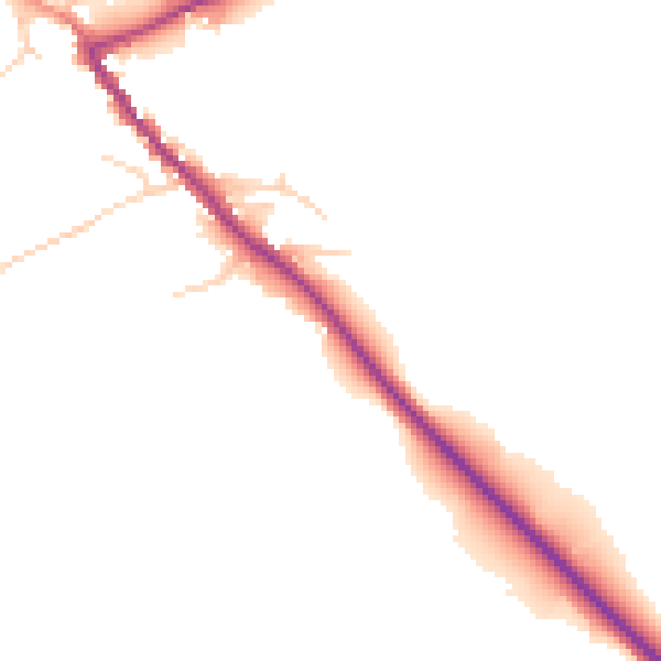 Daytime road noise heatmap for HG3 1BT