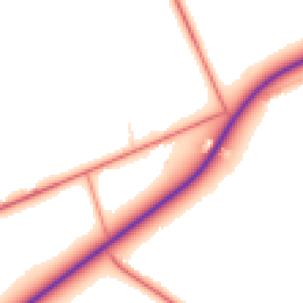 Daytime road noise heatmap for HG3 1DL