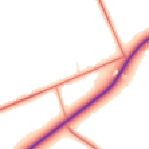 Daytime road noise heatmap for HG3 1DN