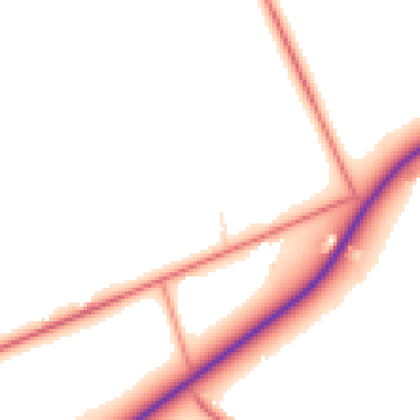 Daytime road noise heatmap for HG3 1DP