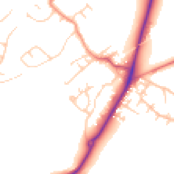 Daytime road noise heatmap for HG3 1GB