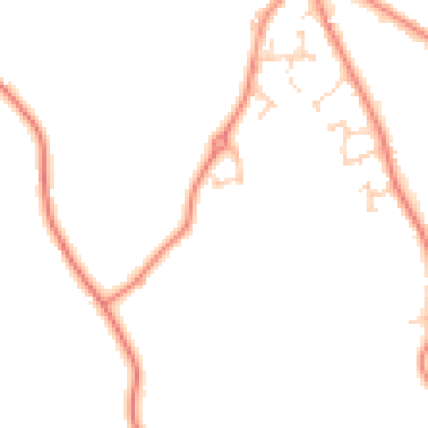 Daytime road noise heatmap for HG3 1GG