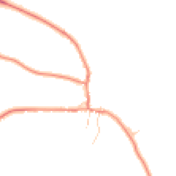 Daytime road noise heatmap for HG3 1HD