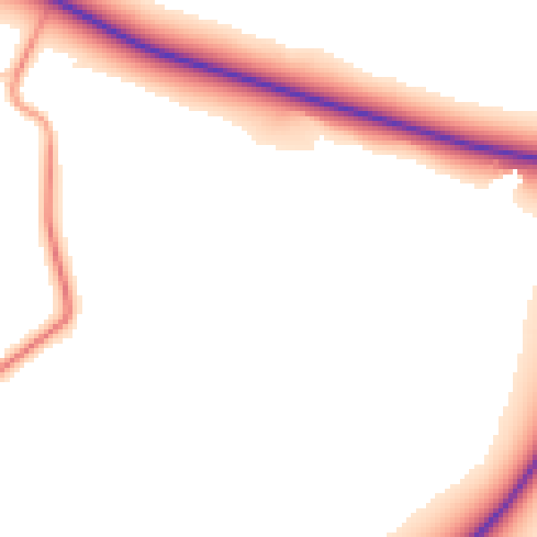 Daytime road noise heatmap for HG3 1JF