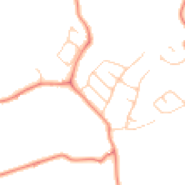 Daytime road noise heatmap for HG3 1LR