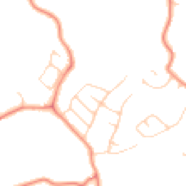 Daytime road noise heatmap for HG3 1LT