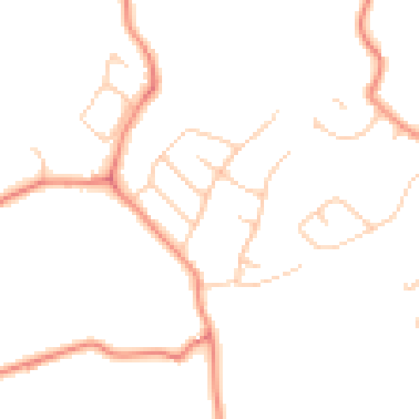 Daytime road noise heatmap for HG3 1LW