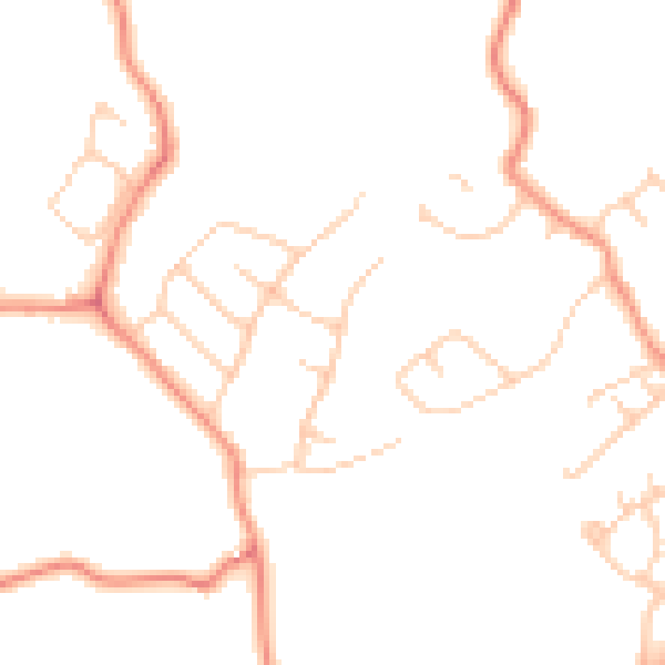 Daytime road noise heatmap for HG3 1LX