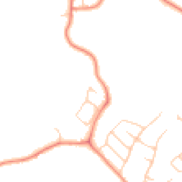 Daytime road noise heatmap for HG3 1NB