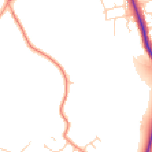 Daytime road noise heatmap for HG3 1NH