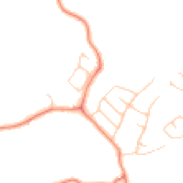 Daytime road noise heatmap for HG3 1NS