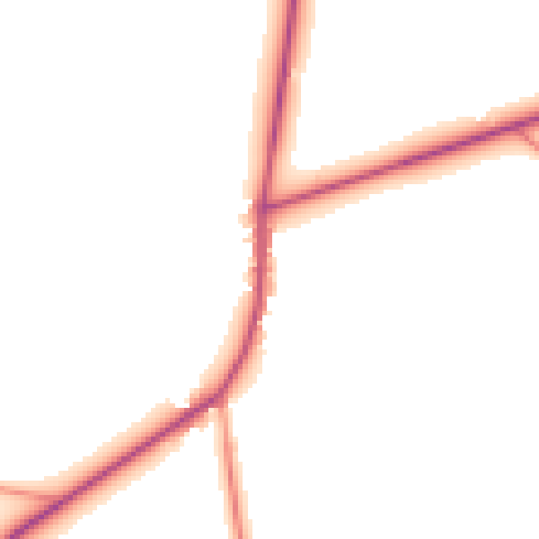 Daytime road noise heatmap for HG3 1QW