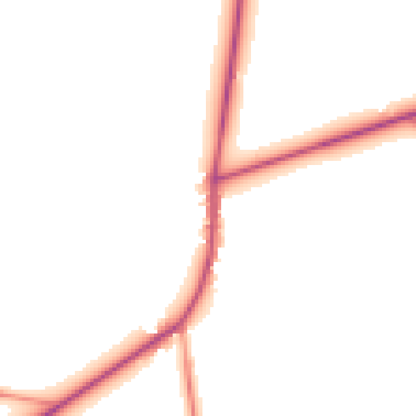 Daytime road noise heatmap for HG3 1TP