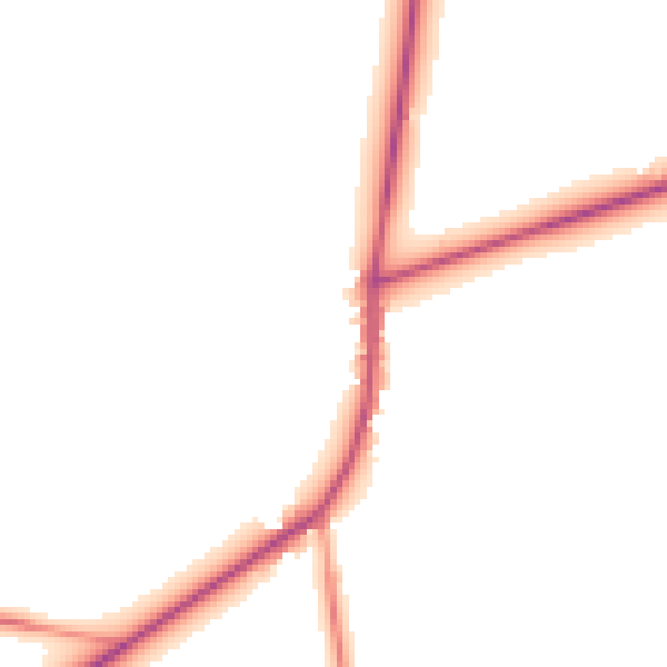 Daytime road noise heatmap for HG3 1TR