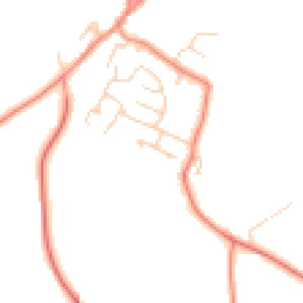 Daytime road noise heatmap for HG3 2EB