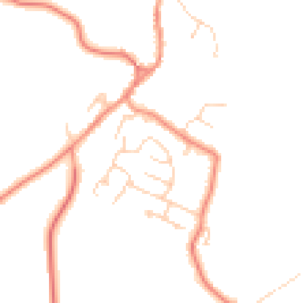 Daytime road noise heatmap for HG3 2EE
