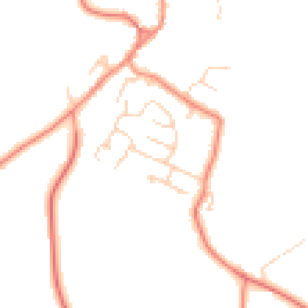 Daytime road noise heatmap for HG3 2EF