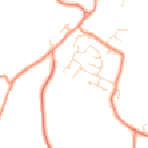 Daytime road noise heatmap for HG3 2FY