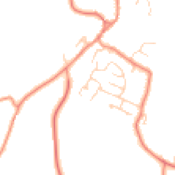 Daytime road noise heatmap for HG3 2FZ